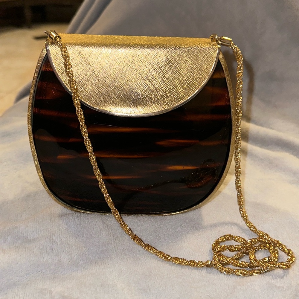 Walborg | Rare Vintage Tortoise Lucite evening bag